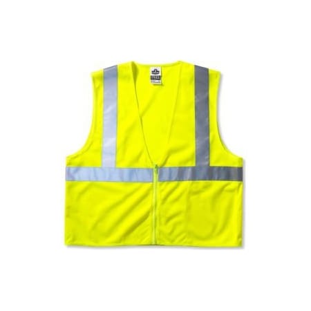 Ergodyne® GloWear® 8205Z Class 2 Super Econo Vest, Lime, S/M